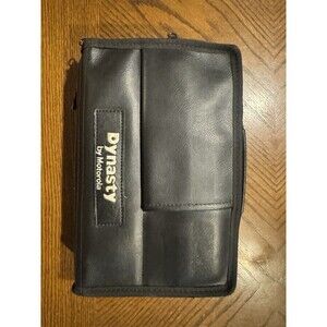 Vintage  Motorola Dynasty Car Phone And Leather Case.  Not Tested